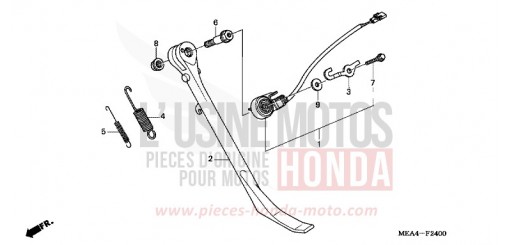 BEQUILLE LATERALE VTX1300S7 de 2007